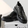 Fashion Fashion Men Dress Shoes Men Platform Light Comfortable Fashion Big Head Shoes Lace-up Business Office Brand Shoes Size 38-46