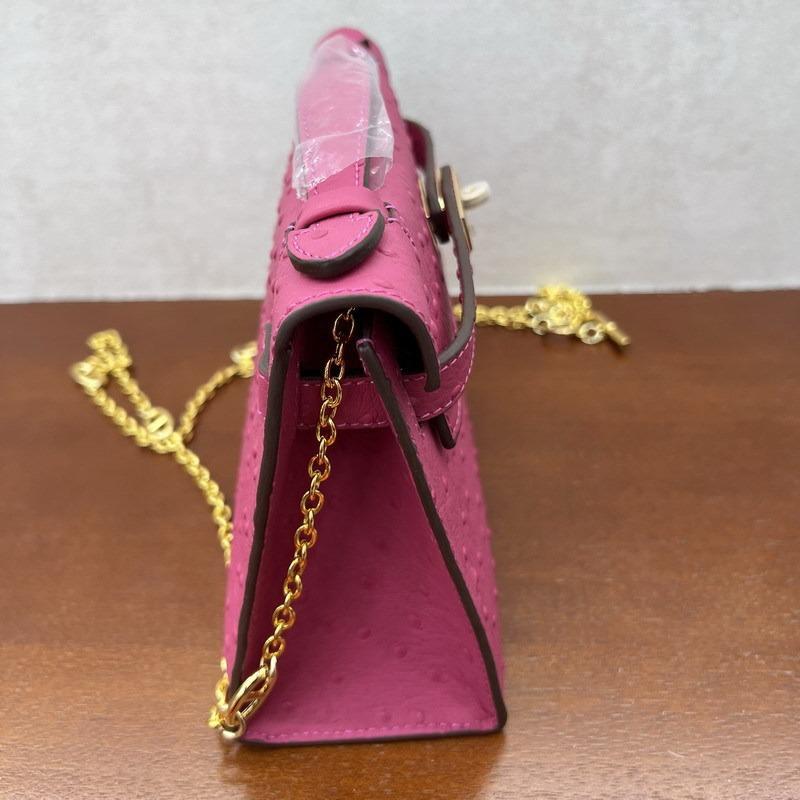 Nuova borsa da donna in vera pelle, borsa a mano in pelle bovina primo strato con motivo struzzo, borsa a tracolla da donna