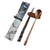 2pcs Tableware Set Chinese Japanese Vintage Wooden Chopsticks Spoon With Holder