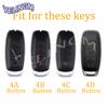 4 Button Car Key Cover Case Shell Fob For Nissan Teana X-Trail T33 Altima Qashqai J12 Juke Kicks Ariya  Keychain Accessories