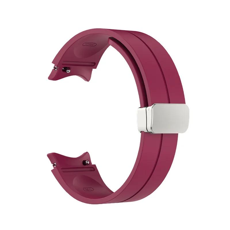 No Gap Silicone strap For Samsung Galaxy watch 7/6/5/4 40 44mm 5 Pro 45 Original Magnetic bracelet band For Watch 4 Classic belt