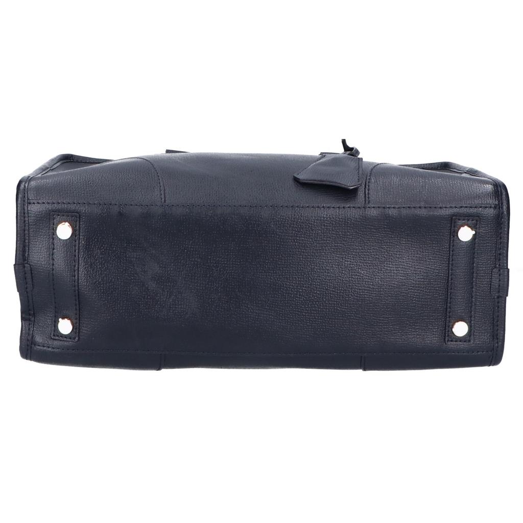 A.D.M.J. Accessoires De Mademoiselle [Beautiful condition] Leather Mini Boston bag NavyUsed