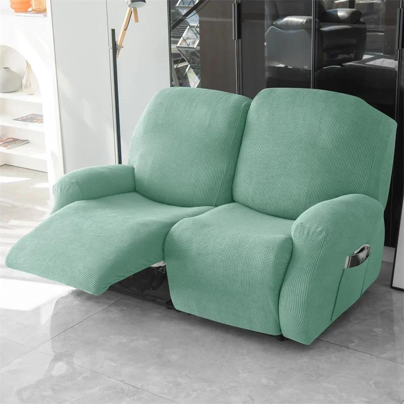 2 Seater Jacquard Recliner Sofa Cover Elastic Sofa Protector Relax Armchair Covers Stretch Couch Slipcover