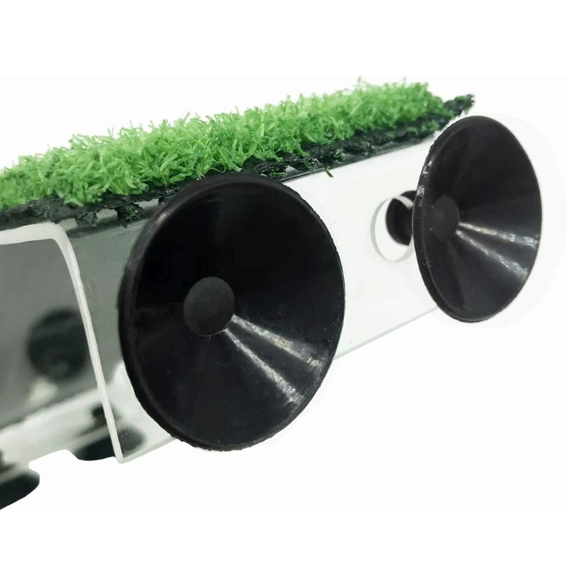 Reptile Ramp Platform Turtle Basking Rectangular Sunbathing Floating Platform Simulation Natural Lawn Habitat Climbing Ladder