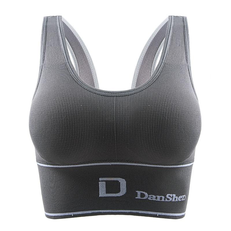 

Жіночий літній бюстгальтер з літерами, жилет, м’яка білизна, модні безрукавки XL/2XL сірий