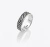 Anello Intrecciato in Argento Sterling 925 Massiccio, Anello a Fascia Infinito in Argento, Anello a Fascia Ossidato in Argento per Uomo, Anello a Fascia Semicircolare da 6 mm, Anello Regalo