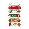 Festive Door Handle Decorations Rustic Wooden Hanging Pendant for Christmas Holiday Home Door, Decorative Signs Party Sign Ornament with