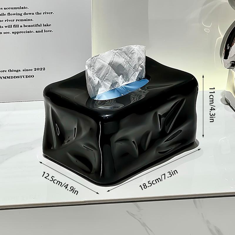 Creative handkerchief box, tissue box, pull-out tissue dispenser, napkin holder, light luxury style, home and room decoration