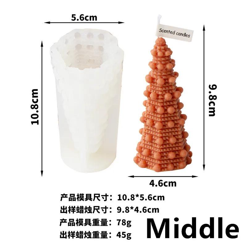 

10-25см 3D DIY Рождественская елка Свеча Силиконовая форма Рождественский подарок Рождественская елка Смола Гипс Силиконовая форма Рождественское украшение