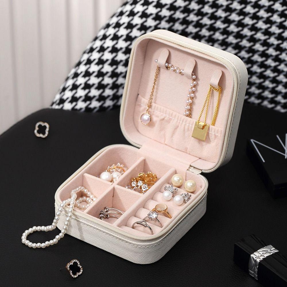 Display Zipper Jewelry Storage Case Packaging Box Earrings Organizer Holder  Gift