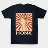 Men Black Print T-shirt Honk No-Cut Transfer Paper Print Cotton Tshirt