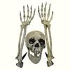 1/6pcs Skeleton Bone Garden Ground Stakes Skull Head & Hand for Halloween Home Yard Ground Insert Holiday Party Decor Ghost Hand