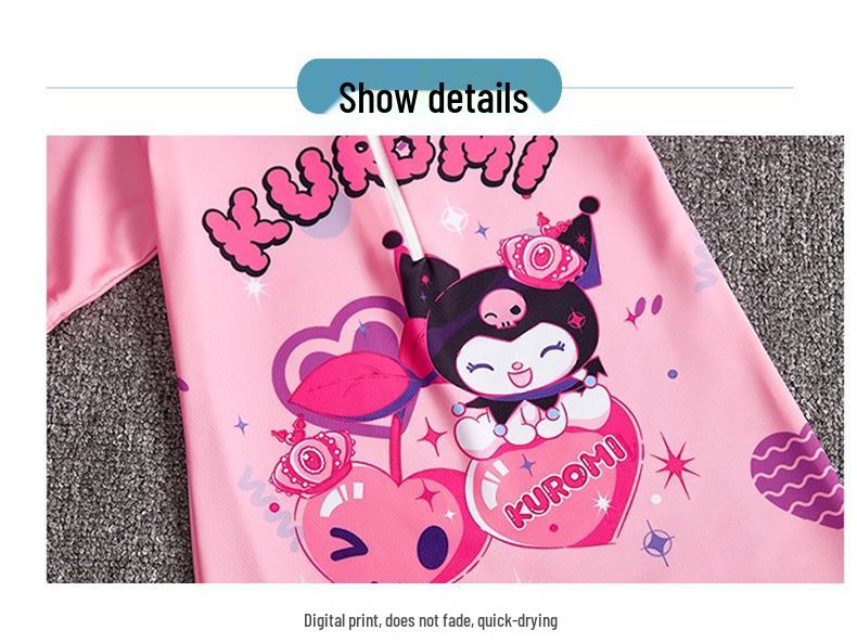 2025 Summer New Kids' Cartoon Swimsuit: Girls' One-Piece or Boys' Short-Sleeved Suit