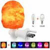 Himalayan Crystal Salt Night Lamp, Natural Carved Shape, Seven-Color Wall Light for Bedroom
