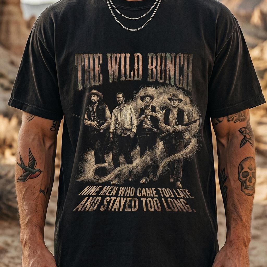 The Wild Bunch Shirt, Vintage Distressed Western Movie Tee