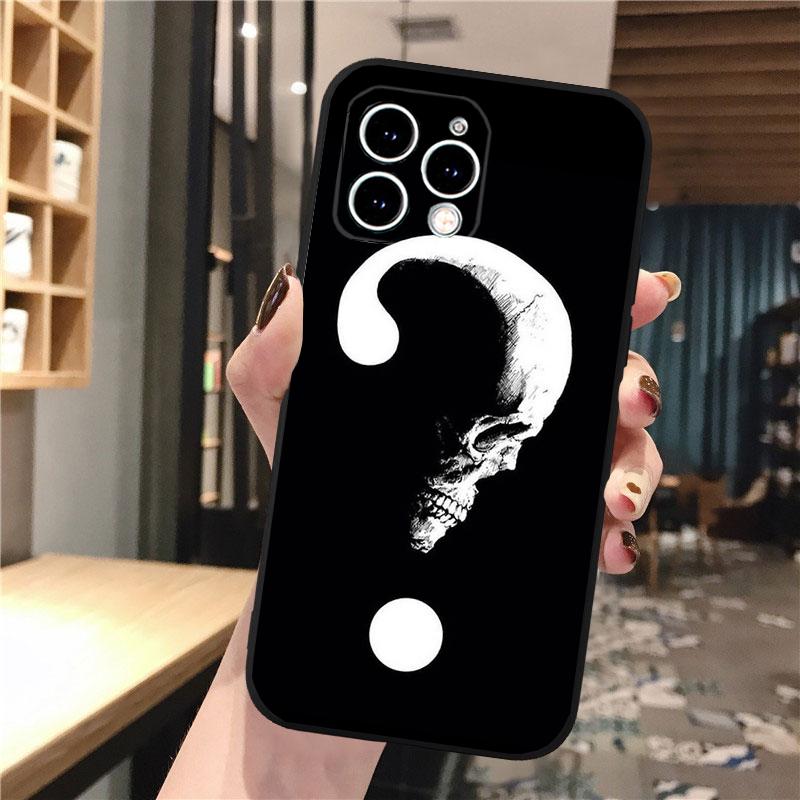 Schädel Kopf Kunst Telefon Fall Für iphone 15 14 Pro Max 13 12 11 Pro Max XSMax XR 12 13 mini 14 Plus Shell