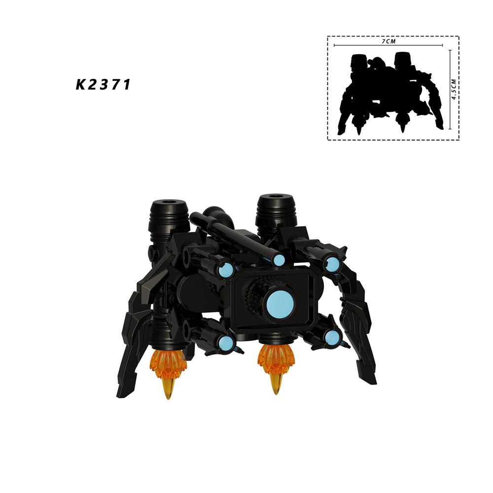Spider Robot Mini Sculpture Building Blocks Assembled Figurine Home Tabletop Decor Ornament K2371 K2372