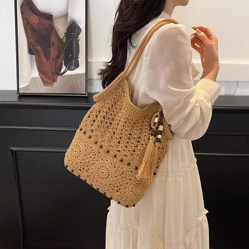 Women's bag summer beach vacation casual versatile woven shoulder armpit bag