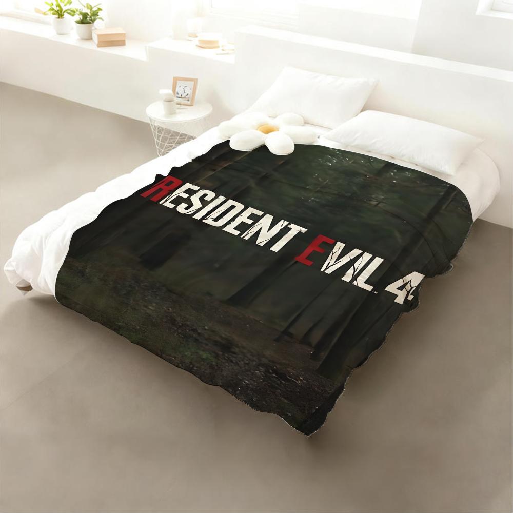 Gra Resident Evil Koc flanelowy do narzucania: Miękny Przyjazny Dzieciom Ciepły Antystatyczny Na Wszystkie Pory Roku Zmywalny Kanapa Łóżko Dom