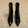 Fashion Autumn Women High Heel Ankle Boots New Winter Pointed Toe Chunky Heel Boots Women Comfortable Dress Shoes Women Zapatos De Mujer