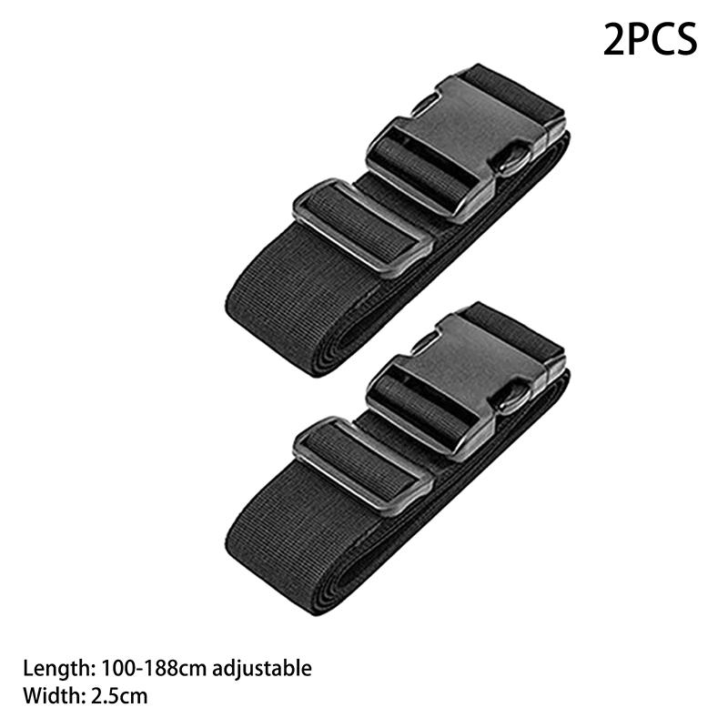 

2Pcs Adjustable Luggage Straps Travel Essential Accessories Suitcase Supplies Fixed Belt Cross Packing Straps