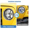 Car Headlight Turn Signal Light Decoration Wheel Brow Lampshade Cover Stickers For Jeep Wrangler TJ 1997-2006 Exterior Accessories  