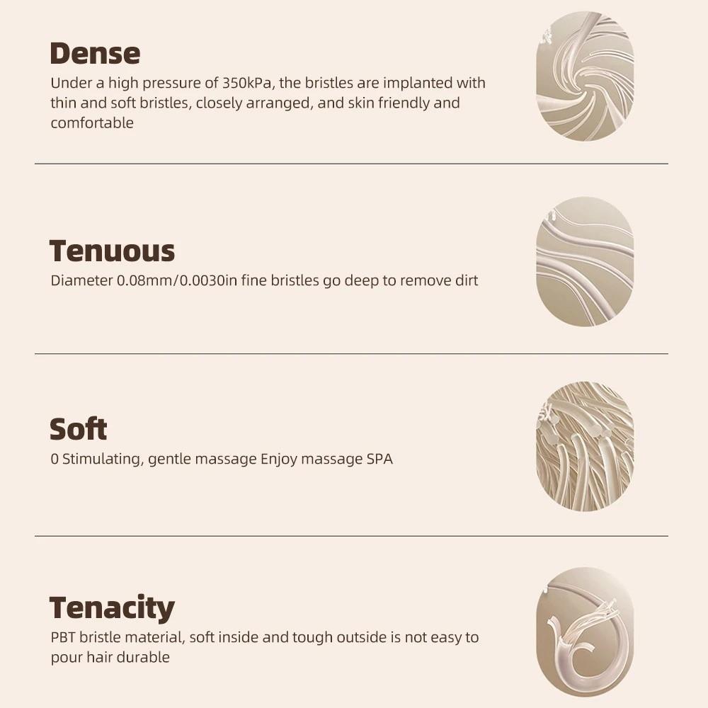 Rechargeable Electric Bath Brush Long Handle Electric Shower Brush Back Scrub  Lazy Scrubbing Tool