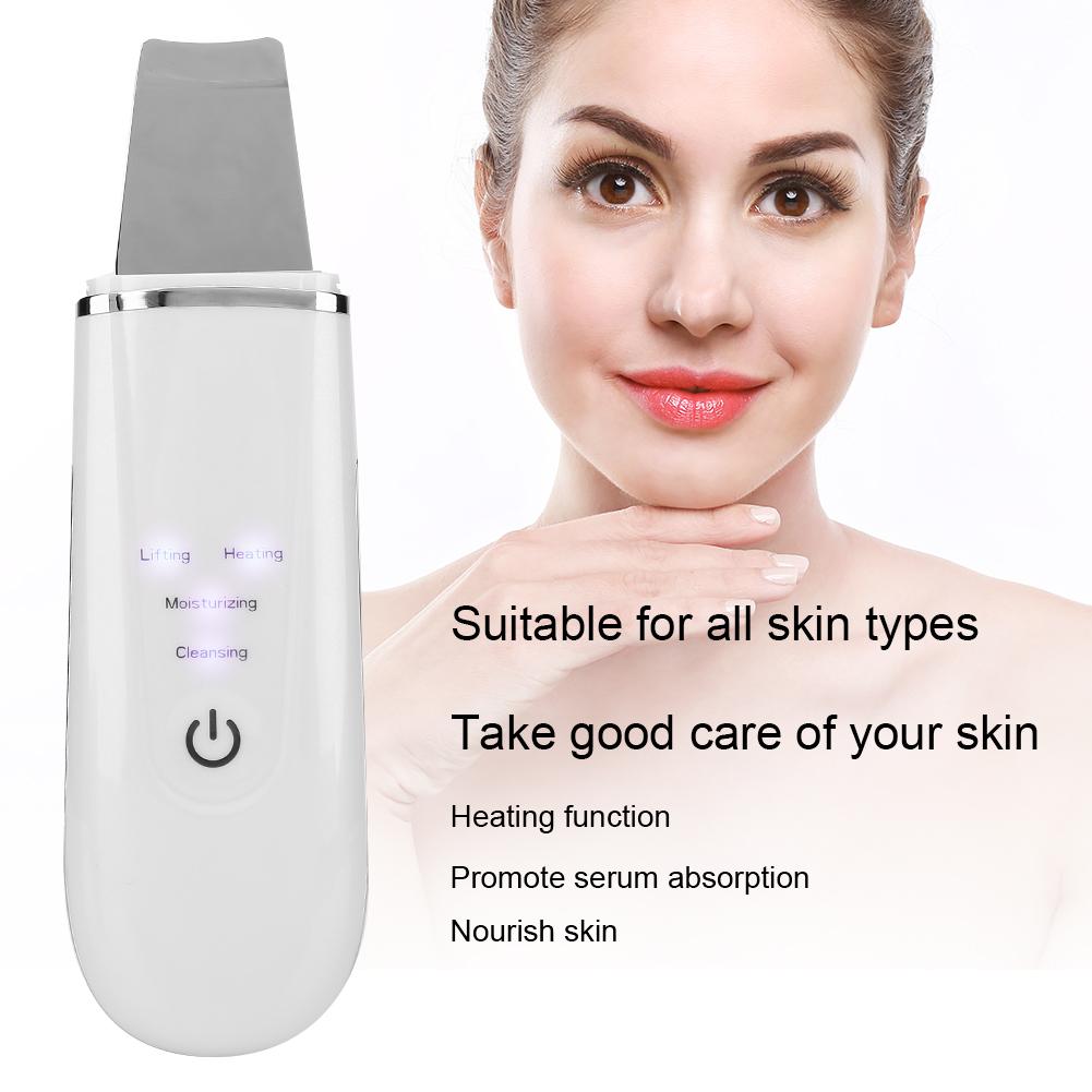 Ultrasonic Skin Scrubber Blackhead Pimple Removal Face Pore Vibration Cleanser Instrument