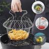 Faltbarer Multifunktions-Frittierkorb aus Edelstahl Pommes-Sieb Küchengerät Ist Langlebig