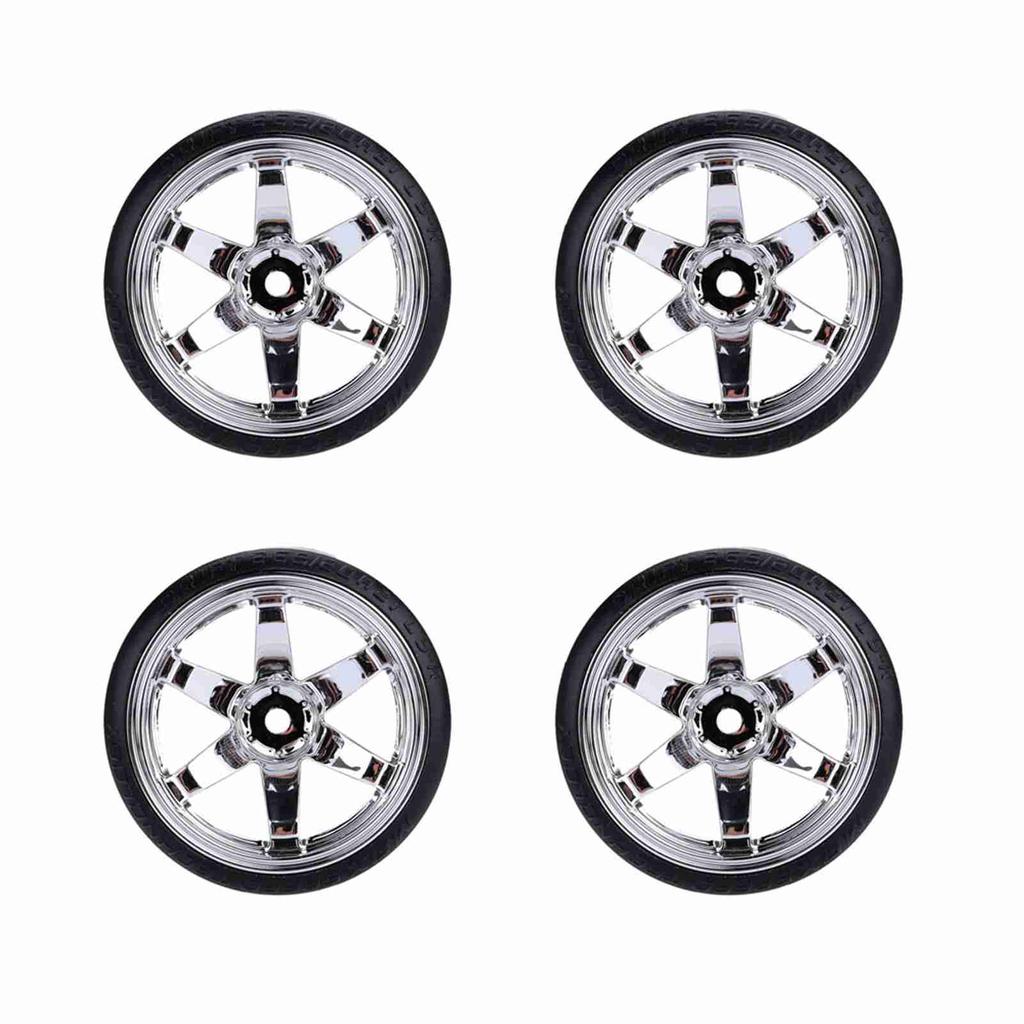 4Pcs/Set 1/10 Drift Car Tires Hard Tyre Replacement for TRX HSP Tamiya HPI Kyosho On-Road Drifting Car