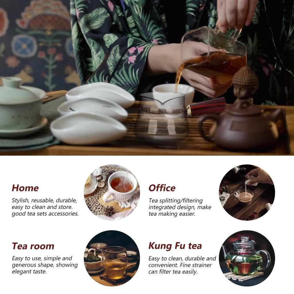 Stylish Glass Tea Dispenser Cup High Borosilicate Material Anti Scalding Handle Ideal for Tea Set Accessories and Daily Use