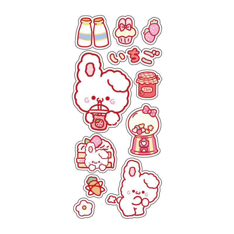 Adorable Animal Girl Stickers for Journals, Luggage, Phones, Bottles - Waterproof & Creative DIY Decor
