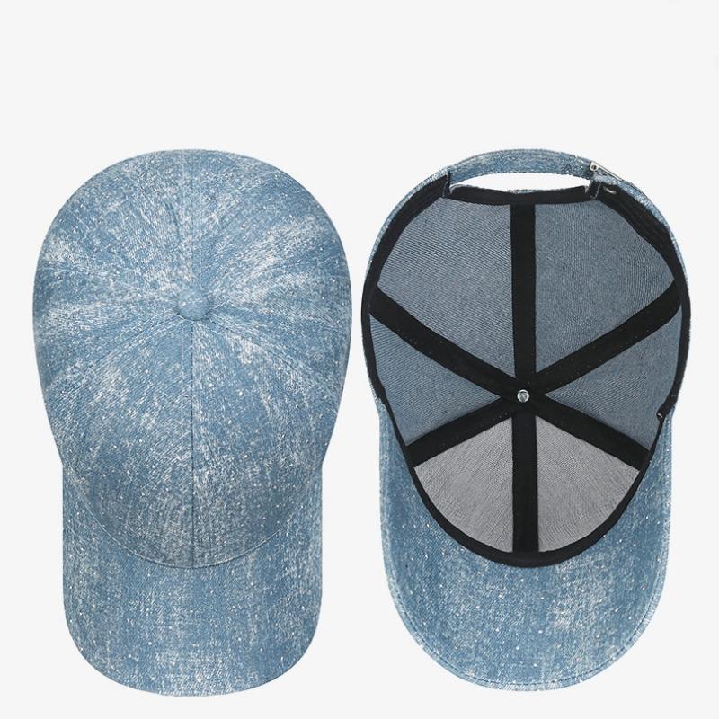 Northwood High Quality Denim Cotton Baseball Caps for Men Women Hip Hop Hat Small Diamond Hip Hop Denim Baseball Hat Blue Trucker Hats