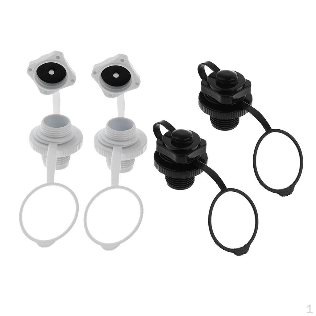 

4x Air Valve Caps Screw In Fishing Rubber Boat 2.2cm