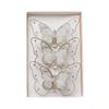 QX2E Set of 3 Glittering Butterfly with Clip for Christmas Tree Holiday Decoration