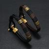 Vintage Mens Leather Bracelet Handmade Weaven Wax Rope Braslet Bangle Accessories Hombre Hiphop Rock Wrap Braclet Gifts For Him