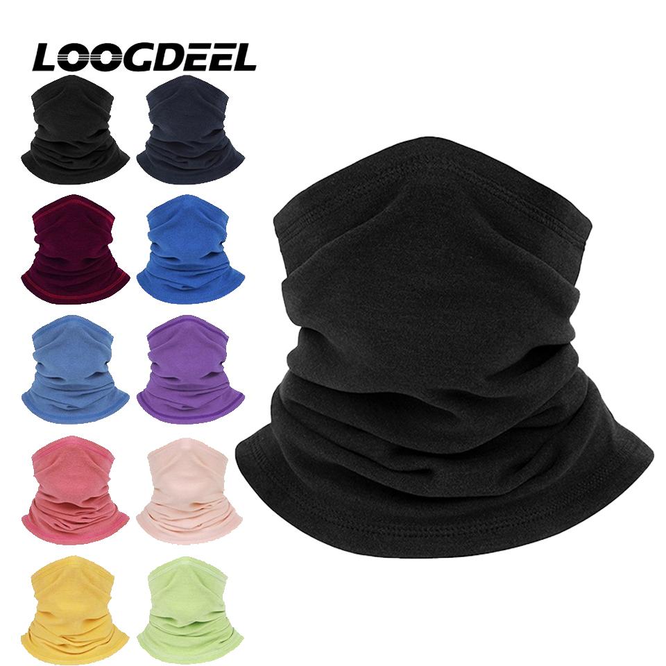 Loogdeel Windproof Velvet Face Scarf Warm Neck Cover for Outdoor Cycling Ski Winter Thickened Breathable Elastic Mask