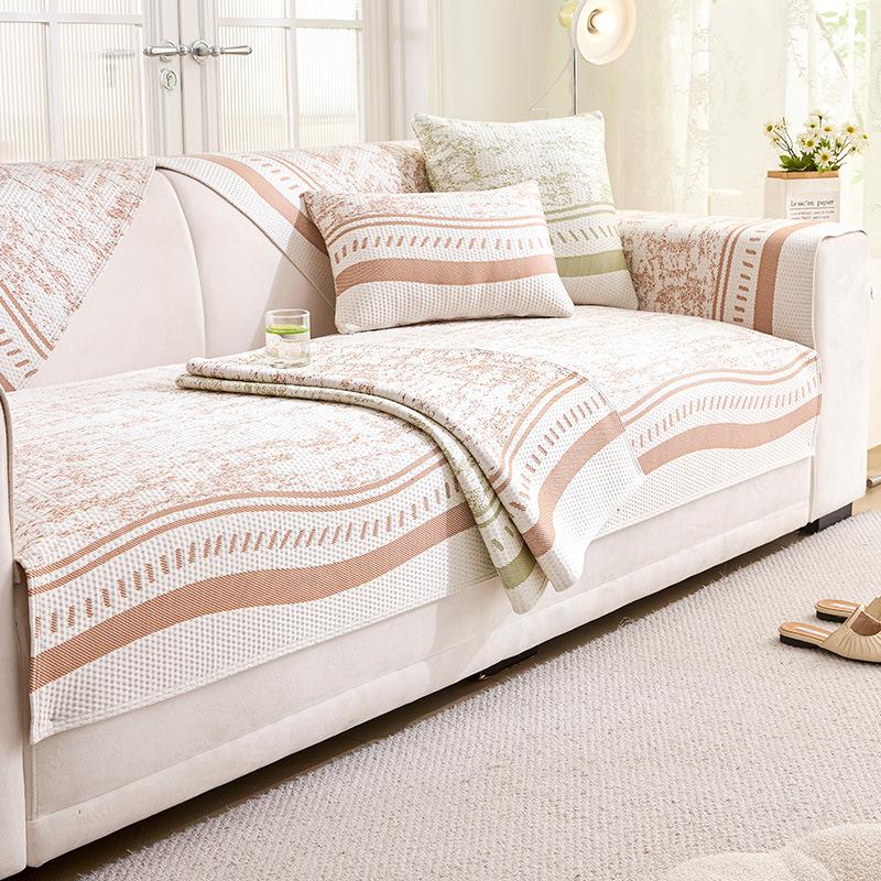 

Ins Cream Wind Summer Cool Sofa Cushion Cover Cloth Towel Summer New Full Cover Blanket Cover Non-Slip Seat Cushion 70*70cm