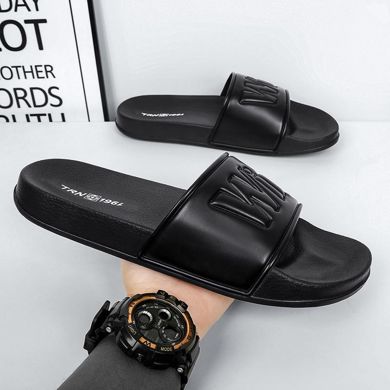 

Мужские шлепанцы из натуральной кожи с нескользящей подошвой для лета - Повседневные пляжные сандалии 46