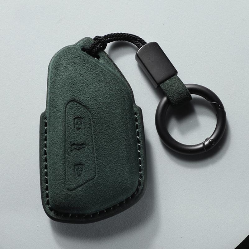 Leather Car Key Case Cover For Vw Volkswagen Golf 8 Mk8 Id.3 Id.4 Cupra Skoda Octavia A8 Seat Leon  Formentor Tarraco