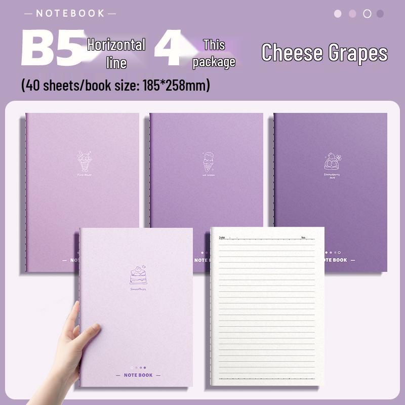 Gradient Color Soft Cover Notebook, Large 16K for Middle & High School Students.