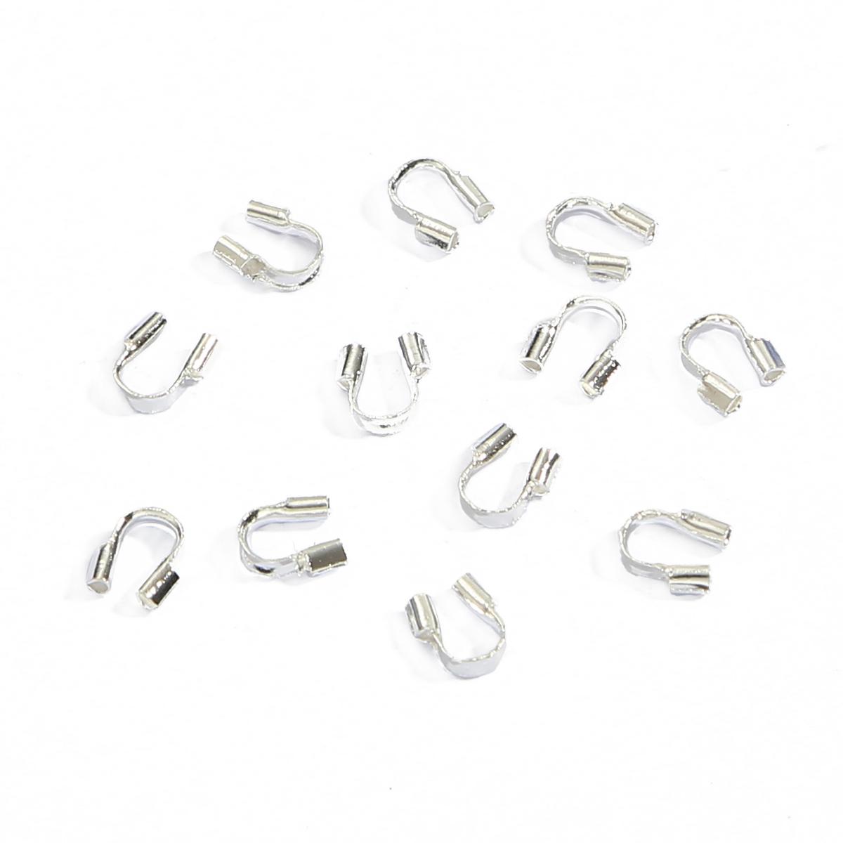 

100 шт., защита для проводов, защитные петли для проводов, u-образные аксессуары, застежки, разъем для изготовления ювелирных изделий 4x4mm