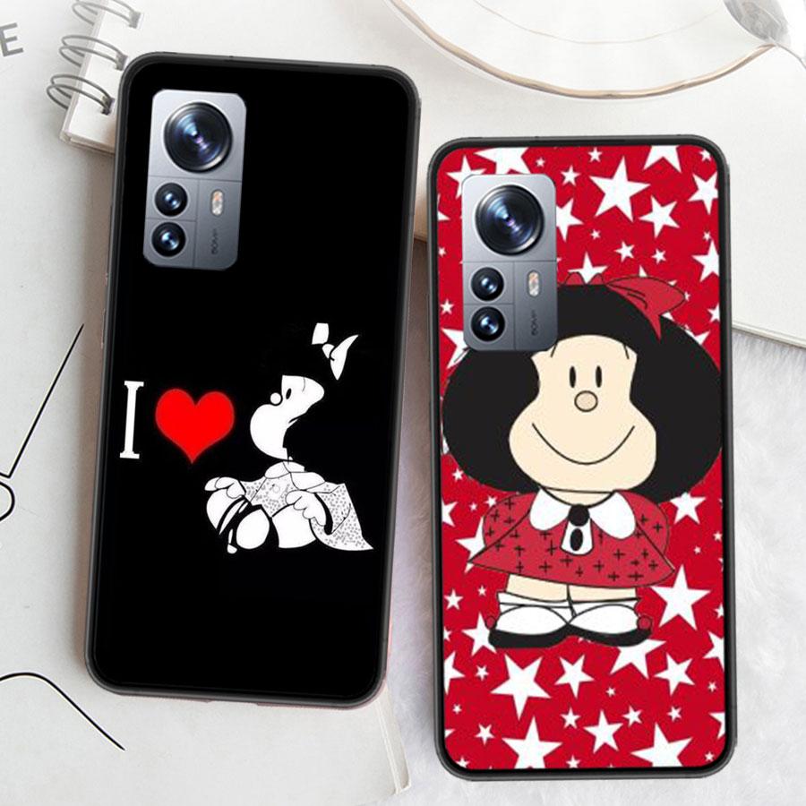 Mafalda Cartoon Phone Case For Xiaomi 14 F7 Ultra Mi 15 Poco M6 M5S F6 F5 F3 X7 X6 X5 X3 11T 10T Pro 11 Lite Cover Coque TPU Sof