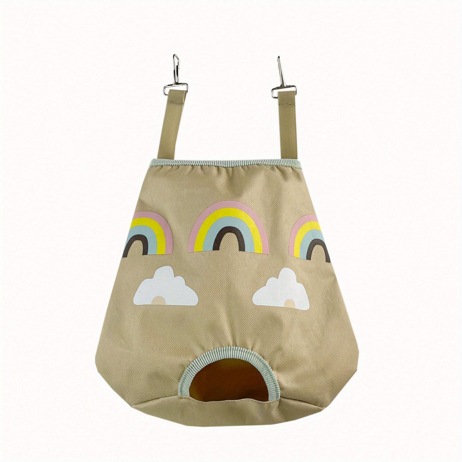 

1pc Guinea Pig Hay Bag Rabbit Hanging Hay Bag Hamster Feed Bag Pet Supplies Suitable for Gifts for Friends and Family one size бежевый