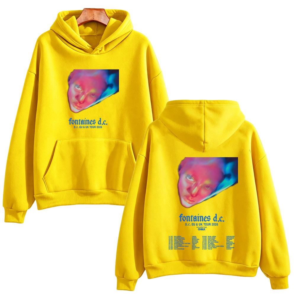 Fontaines D.C. Tour 2026 Hoodies Unisex with Hooded Long Sleeve Sweatshirt Rock Oversized Fan Streetwear Fashion Loose Pullovers