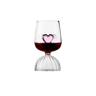 Heart Cocktail Glass Elegant Romantic Glass Cup for Wedding Home Bar Party Restaurants 350ml