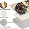 Christmas Horse Design Doormat with "Merry Christmas" Text, Thick Comfortable Floor Mat, Machine Washable for Festive Home Decor