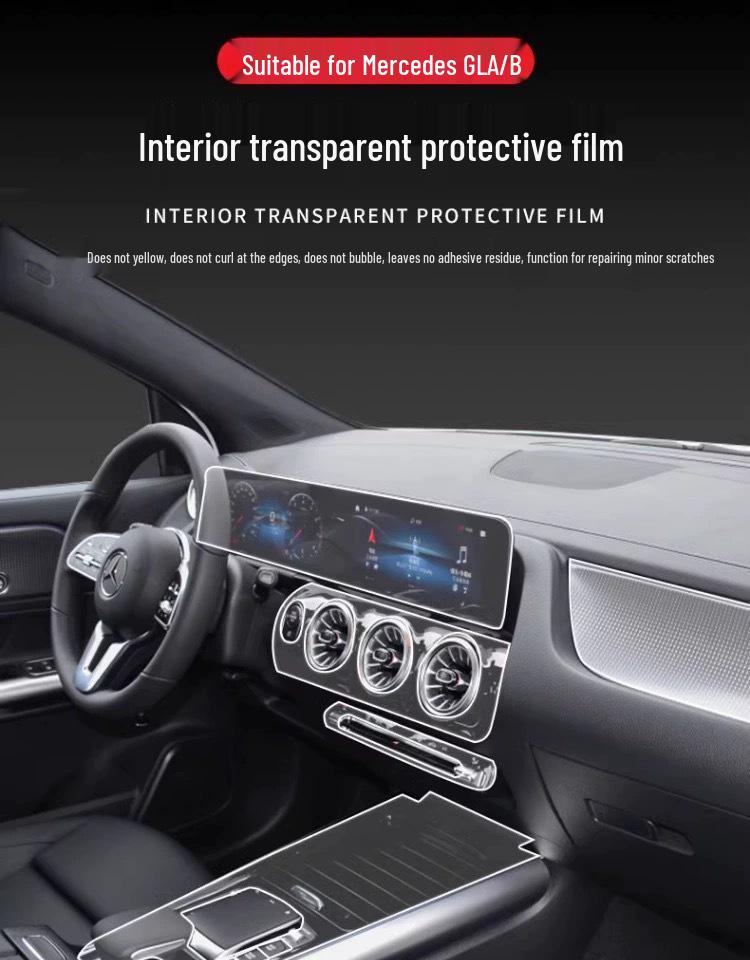 Mercedes-Benz GLA/GLB Mittelkonsole & Navigationsbildschirm Schutzfolie aus TPU für 25 Modelle