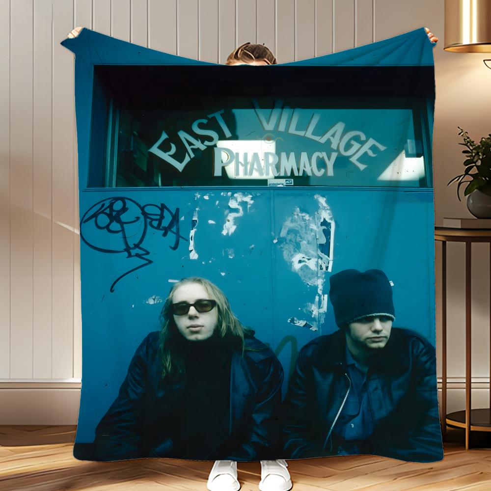 popular band The Chemical Brothers Throw Soft Coral Fleece Blanket 310gsm Fluffy Warm Throw for Sofa Bed Couch Bedroom Decor 75x100cm