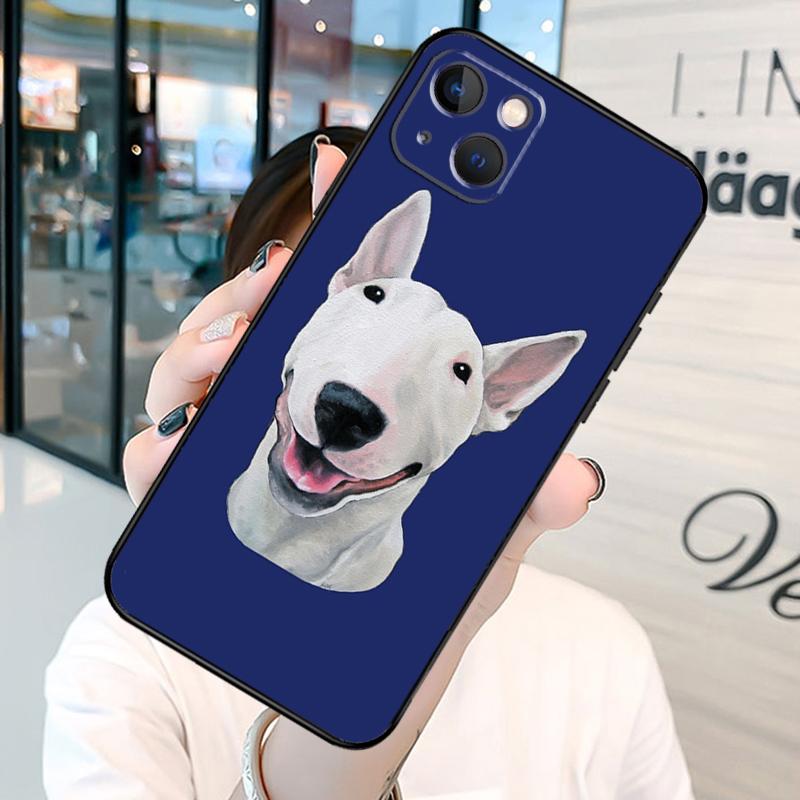 English Bull Terrier Dog Bumper Phone Case For iPhone 11 12 13 14 15 16 Pro X XR XS Max Plus Back Cover